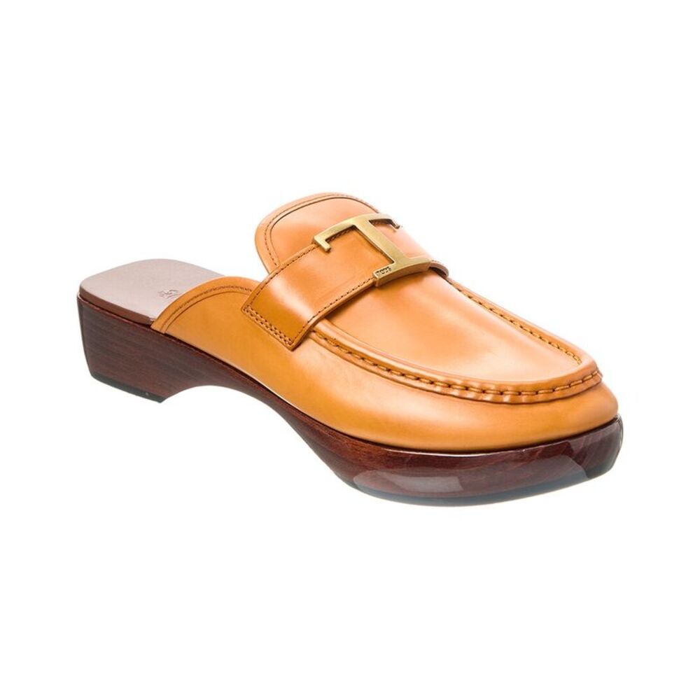 Tod’S Logo Leather Mule, Brown